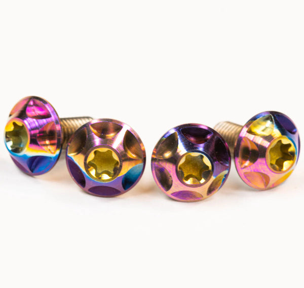 SICURO SCREWS, GR5 TI, RAINBOW ANO, QTY 4